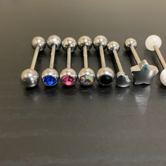 Lot of barbells with extra beads - Picture 2 of 4